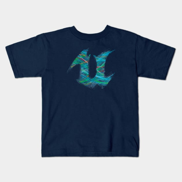 Unreal Engine Blueprint Spaghetti (no grid) Kids T-Shirt by WetNeon